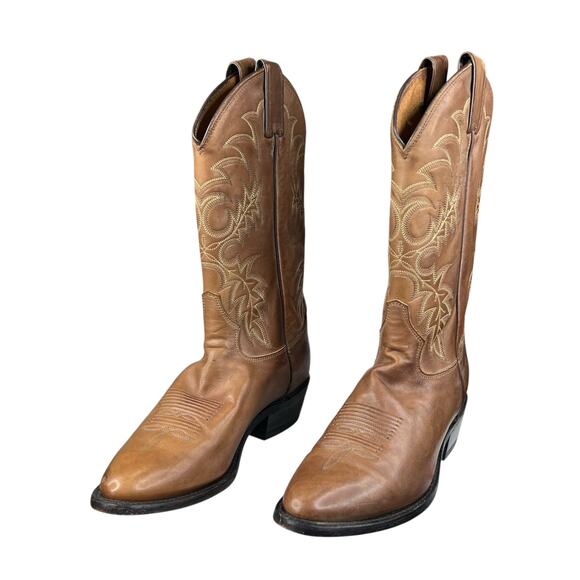 Tony Lama Mens Stallion Brown Leather Western Cowboy Boot Size US 8.5 D main image 5